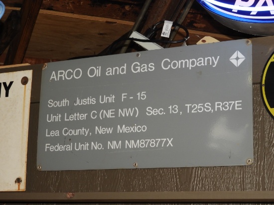 Arco Oil & Gas lease sign SSP 30"x15"