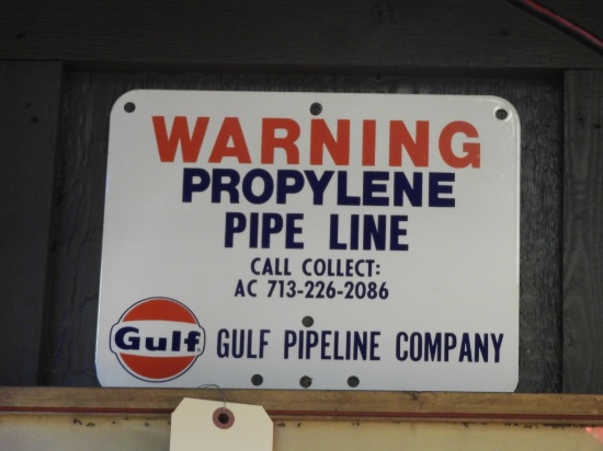 Gulf Warning sign "Propylene Pipeline" SSP