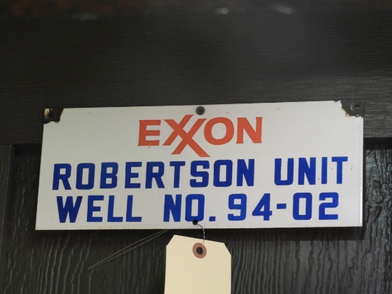 Exxon SSP lease sign, 12"x5"
