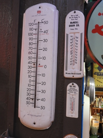 Ideal tin thermometer 8"x27", more