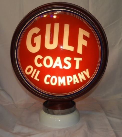 Gulf Coast Oil Company globe, 15"