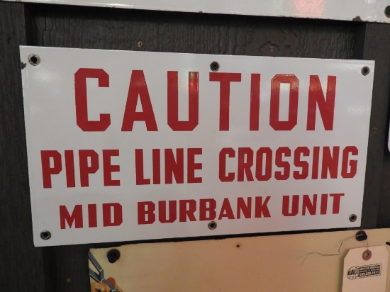 Caution Pipeline sign, SSP, 15"x8"