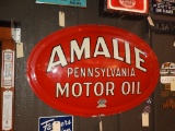 Amalie Pennsylvania Motor Oil bubble tin sign, 54