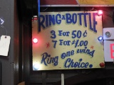 Carnival Ring-a-Bottle wooden price board