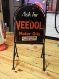 Veedol Motor Oils tombstone curb sign