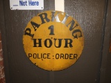 1 Hour Parking sign 