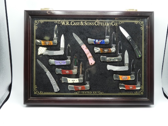 Case Collector Knife Set w/ display box & 15 knive