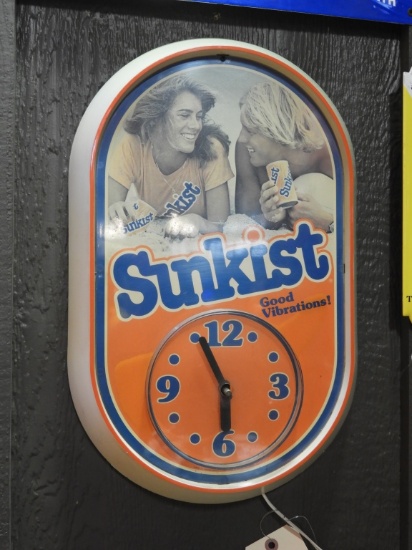 Sunkist Good Vibrations plastic advertising clock
