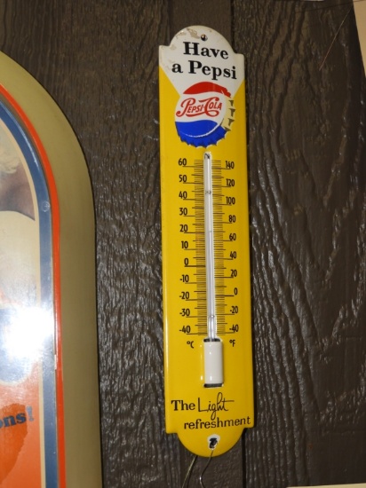 Have a Pepsi porcelain thermometer, 2 1/2"x12"
