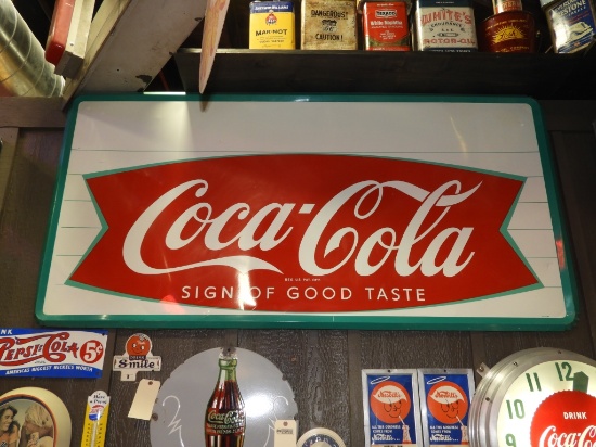 Coca-Cola Sign of Good Taste fishtail sign