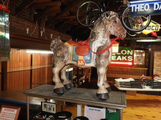 Child's Mobo riding horse w/ good patina