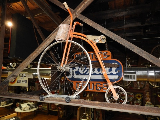 Old English 2-wheel bicycle w/ 1 large wheel