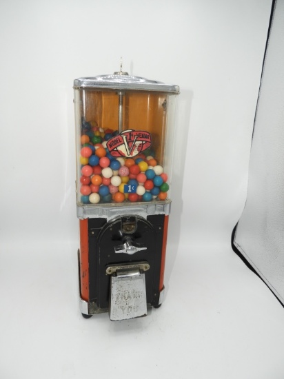 Victor gumball machine, original condition, 6"x16"