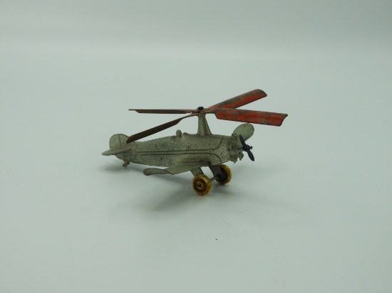 Tootsie Toy helicopter airplane, 4"Wx2"T
