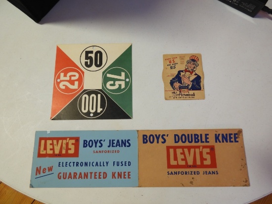 Levi's Jeans advertising card, ice card, acrobat U