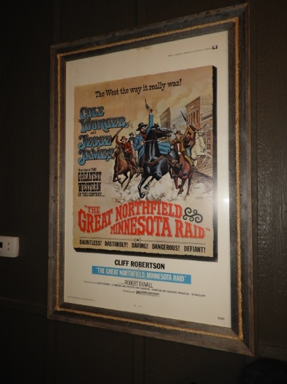 Framed movie poster "The Great Northfield Minnesot