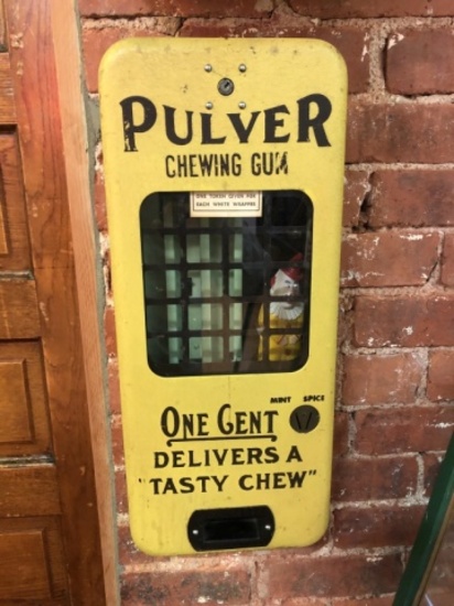 Pulver chewing gum penny vending machine