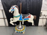 Carnival carousel horse, case, 1940's, 50x53x22