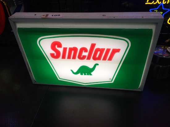 Sinclair Dino lightup sign, 24"x37"