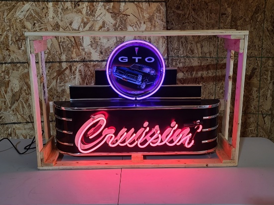 Cruisin GTO Marquee tin neon sign, 24 x 36in
