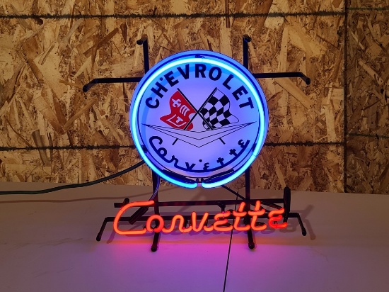 Corvette neon sign 24in