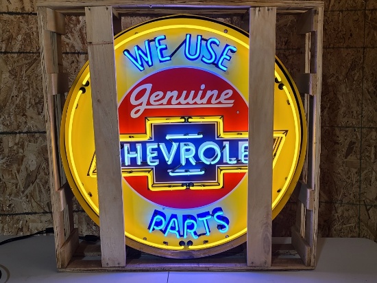 Chevy Genuine parts neon sign, 36in