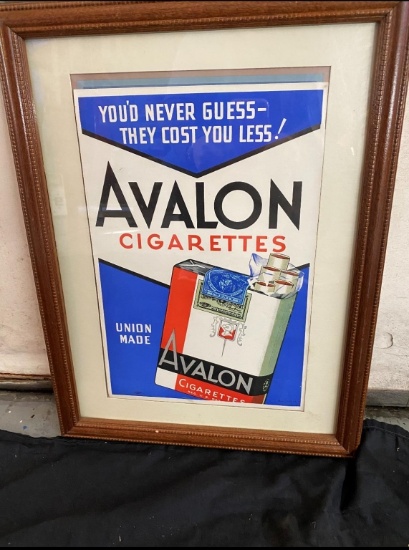 1939 Avalon picture in frame 16x21