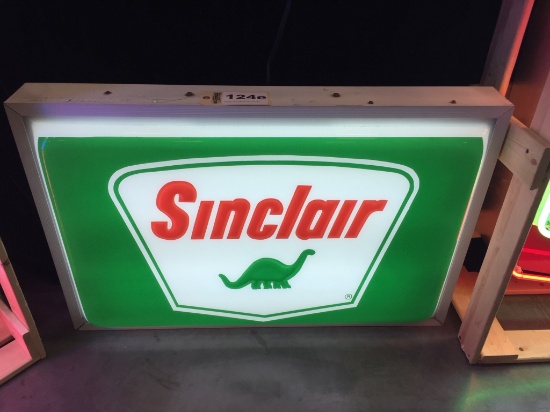 Sinclair Dino lightup sign, 24"x37"