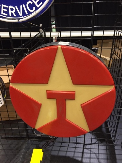 Texaco lighted 36" round sign