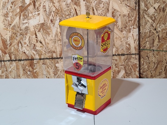 Shell 25cent restored gumball machine w/key