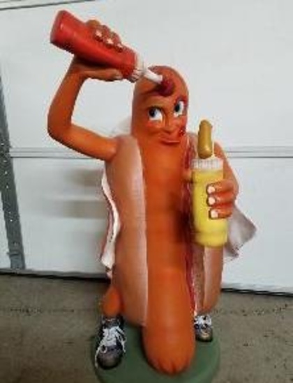Hot Dog fiberglass statue, 36in