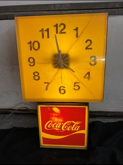 Coca-Cola clock, 12x22