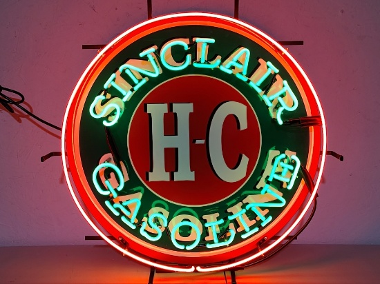 Sinclair tin neon sign, 24in 