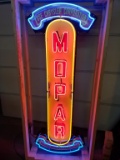 Mopar tin neon sign, 30x72in   