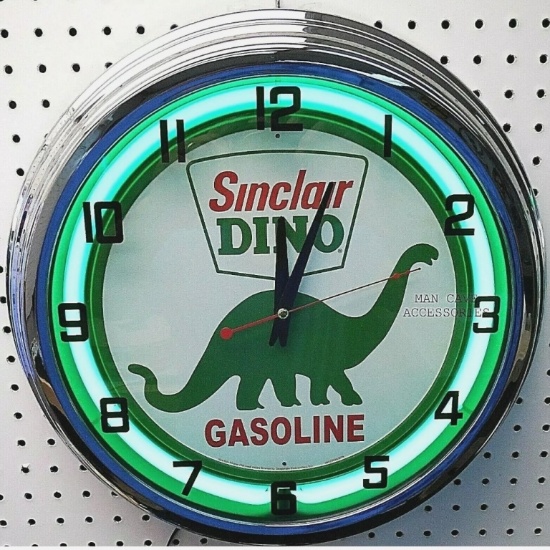 Sinclair neon clock, 20in