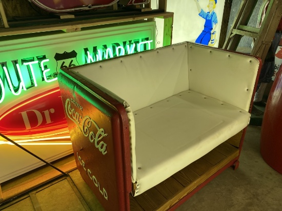 Coca-Cola love seat, 26x35x40