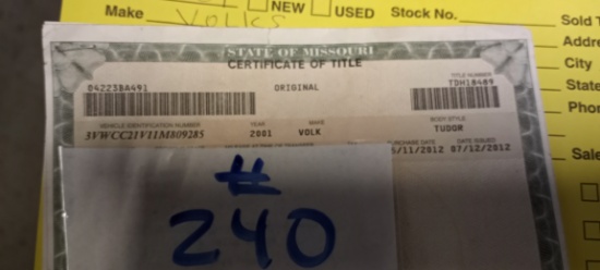 2001 Volkswagon