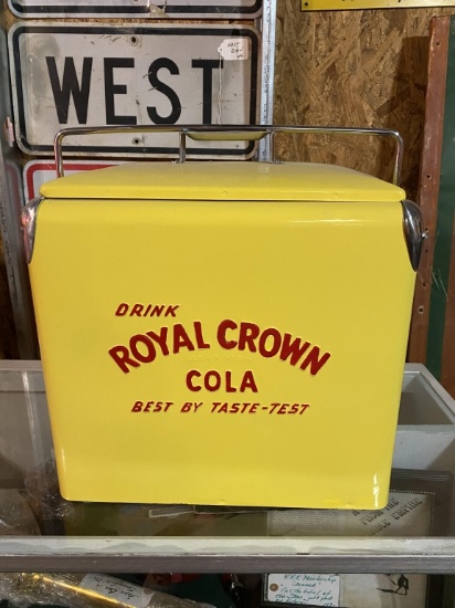 Royal Crown Cola cooler, 13x18x18