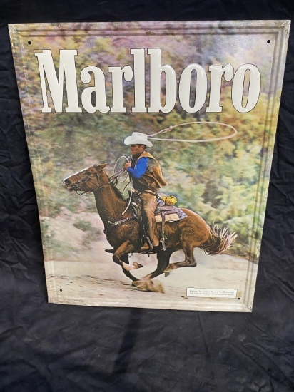 Marlboro cowboy on horse, SST, 17 1/2 x 21 1/2