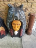 Hand carved Native American Chief busts 18 x 30