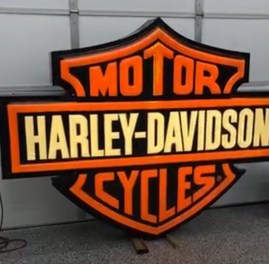 Original Harley Davidson dealership sign