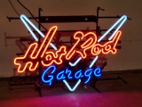 Hot Rod Garage Wire RackNeon Sign