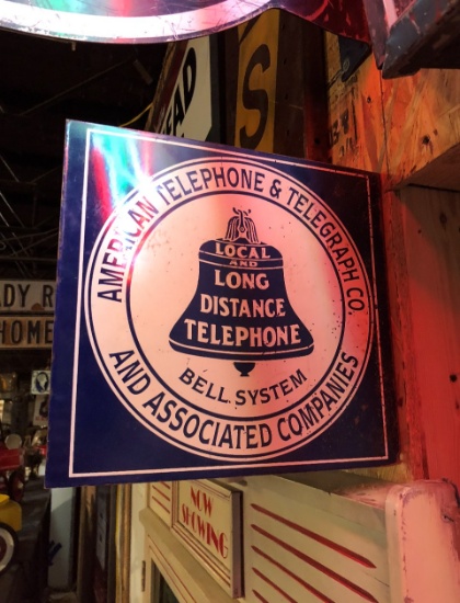 Flange porcelain telephone sign