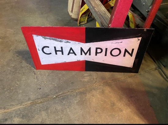 Champion painted sign 13"x28"