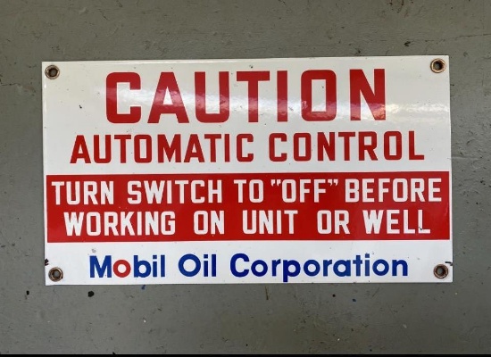 Caution, Mobil, SSP, 10"x18"