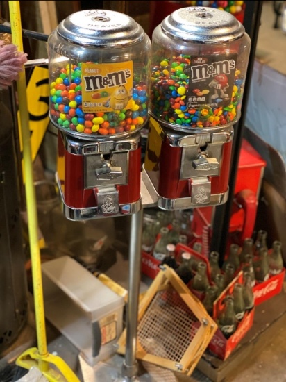 (2) M&M candy machines, restored and working