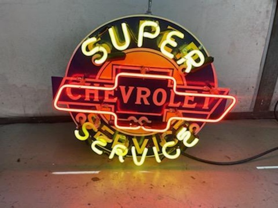 Super Chevy Service SSP neon by Walker, 18x20x8