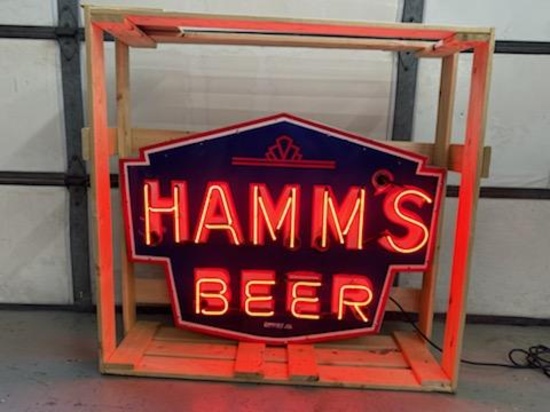 Hamms Beer SSP neon, 30x40x3