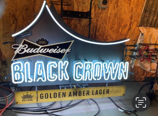 Black Crown Budweiser neon