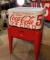 Coca-Cola washing machine w/ old car light and bottle opener, 42x26x26